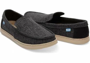 Tom's Men's Aiden Shoes Size 10.5 Slip On Black Heather Loafer Forged Iron - Picture 1 of 8