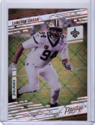 2021 Panini Prestige Cameron Jordan #136 Xtra Points Diamond New Orleans Saints - Image 1 of 2