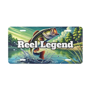 Custom Front License Plate for Fishing Enthusiasts Aluminum Choose Yours - Picture 1 of 8