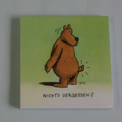 1x Klebezettel Haftnotizen NICHTS VERGESSEN ? 7,2 x 7,2 cm 50 Blatt Notizzettel - Bild 1 von 3