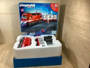 Excellent Playmobil Train 4010 RC Cargo Engine Geobra Set Complete Works Great - Picture 1 of 12