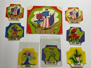 Etichette pane PETER PAN vintage anni 50 e NAVE PIRATA originale arte Disney - Foto 1 di 3