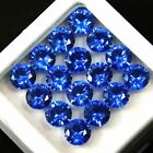 24 PCS 5 MM Natural Blue Ceylon Sapphire Loose Gemstones Certified Round Cut Lot