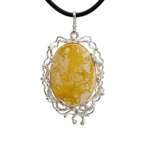 USA Handmade Vintage Pendant Natural Baltic Amber Gift KIZIMA - Picture 1 of 5