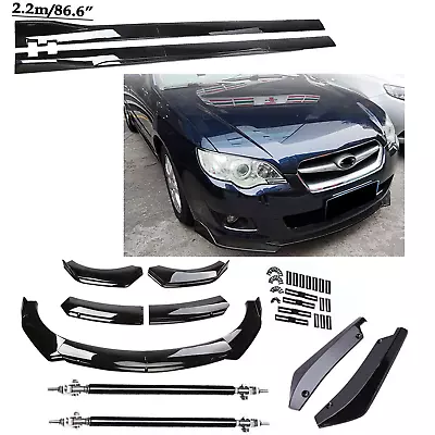 Front Bumper Spoiler Body Kit / Side Skirt/Strut Rods Glossy For Subaru Legacy Foto 1 de 4
