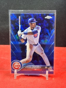 2016 Topps Chrome Blue Wave Refractor #86 Addison Russell Chicago Cubs 75/75