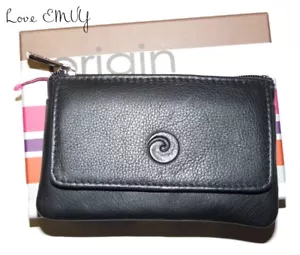 Mala Leather ORIGIN RFID coin purse black soft leather holds coins & cards 4110 - Picture 1 of 5