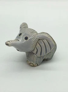 Vintage Artesania Rinconada Baby Elefant handgeschnitzt Ton Figur - Bild 1 von 11