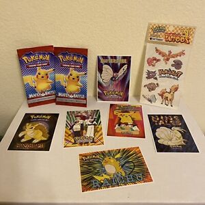 Pokémon Stickers, Cards, Temp Tattoo Lot