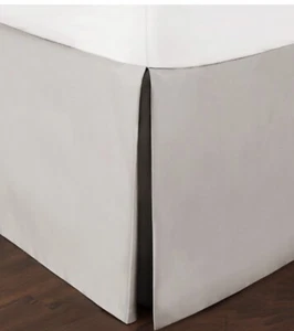 HUDSON PARK COLLECTION 680TC King Bedskirt, Pewter - Picture 1 of 3