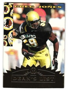 1997 Score Board NFL Rookies #4 Greg Jones Washington Redskins Deans List