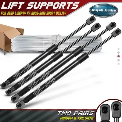 4x Soportes de amortiguador para puerta trasera y elevación de ventana trasera para Jeep Liberty 09-12 Foto 1 de 4