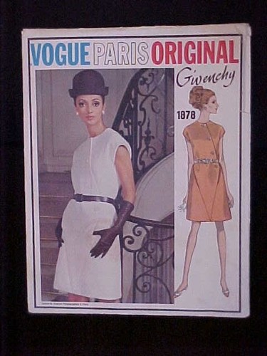 Vogue Paris originale modello Givenchy donna 1878 NON TAGLIATO