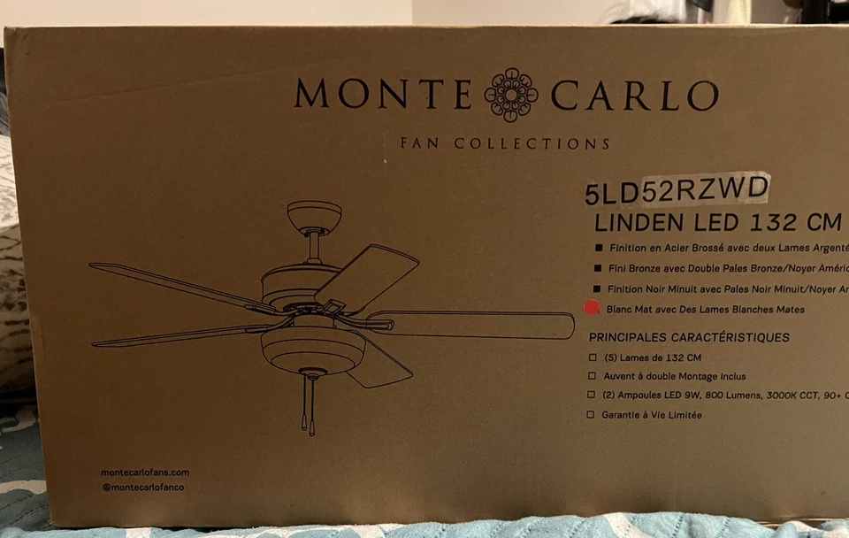 Mainstays 42 inch Hugger Indoor Ceiling Fan With Light - White - Image 1 of 1