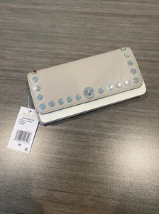 Michael Kors Rivington Stud Large Leather Wallet  cement & Silver Hardware - Picture 1 of 7