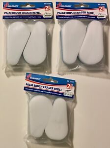 Skilcraft Palm Brush Eraser Refill #MR 1094 2-Pack x  3 Stain Remover Pads - NEW