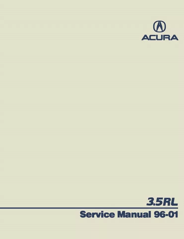 Acura 3.5RL 1996 1998 2000 2001 taller servicio reparación manual libro motor OEM Foto 1 de 1