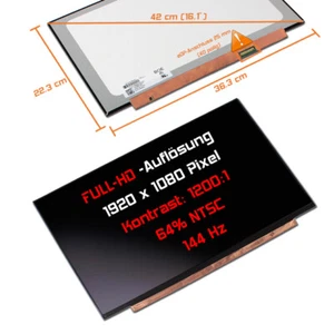16,1" Full HD LED Ersatz Display matt für Huawei MateBook D16-53011VFJ 144Hz  - Afbeelding 1 van 1