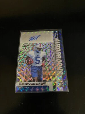 Marquez Stevenson 2021 Panini Mosaic Autographs RC Prizm Bills PWE - Image 1 of 2