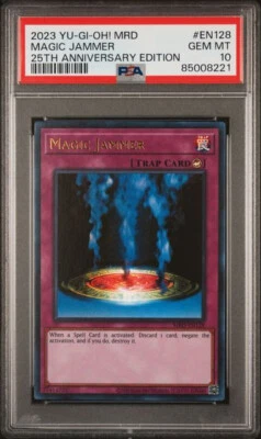 2023 YU-GI-OH! MAGIC JAMMER MRD-EN128 UR 25TH ANNIVERSARY EDITION - PSA 10 - Image 1 of 2