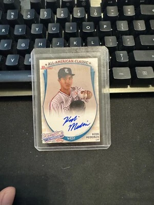 F81489  2013 Bowman Perfect Game All-American Classic #KM Kodi Medeiros AUTO - Image 1 of 2