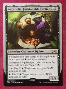 Magic The Gathering SIN SANCIONAR ACORNELIA FILCHER DE MODA tarjeta negra Magic The Gathering - Imagen 1 de 2
