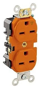 Leviton 5662-IG, Straight Blade Receptacle, Narrow Ig 2Po 3Wi 15A250V, 1 PC - Image 1 of 2