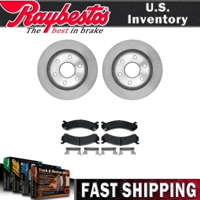 Rotores de freno delanteros y pastillas de freno de cerámica con herrajes para GMC Savana 2500 2006 Foto 1 de 4