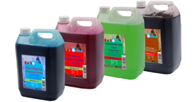 SLUSH ONLINE Slush Syrup 2 X 5 Litres Strawberry, Blue Raspberry, Cola & Lemon/Lime