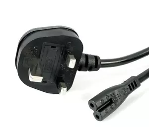 1.8M Stromkabel Kabel UK 3 Polig Klinkenstecker Auf C7 Figur 8 Fig Haupt & Fuse - Bild 1 von 3