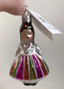 Christopher Radko Señora Mexicana Vidrio Adorno de Navidad Boca Soplada Polonia - Imagen 1 de 7