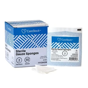 CareStock 8-Ply Gauze Sponge Sterile 2 x 2" 50 Box(es) 2  per Box - Picture 1 of 5