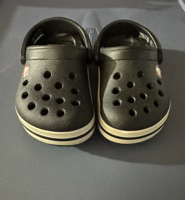 EUC CROCS Clogs, Toddler 5, Black & White - Image 1 of 4