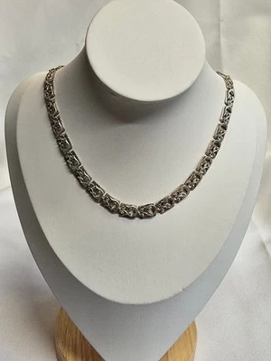 Collar de plata esterlina Danecraft de colección 12,58 g joyería fina 15,75" anillo de primavera Foto 1 de 4