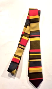 DR. WHO BBC Licensed Striped Necktie Tie Narrow 56" Vintage 1996 EUC - Picture 1 of 9