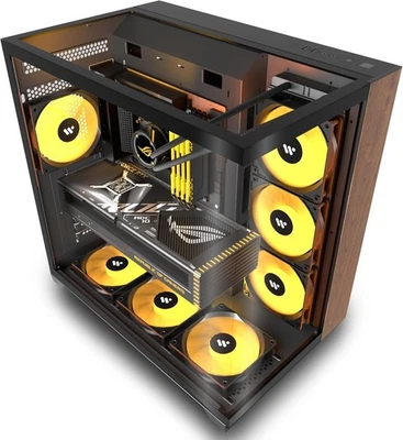 ANSAITE PC Gehäuse - Vorinstallierter 6 PWM ARGB-Lüfter, ATX Mid-Tower Gaming - Bild 1 von 4