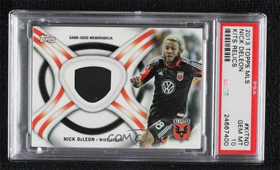 2013 Topps MLS Kit Relics Nick DeLeon #KIT-ND PSA 10 GEM MT - Image 1 of 2