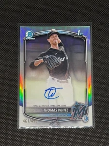 Thomas White 2025 Bowman Chrome prospect 1st Refractor Autograph /499 Marlins - Picture 1 of 2