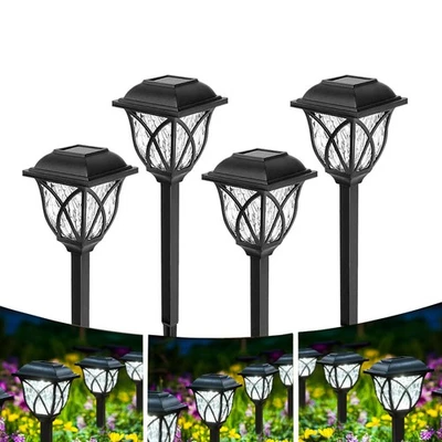 4X Luces Solares de Jardín Exterior Impermeable Paisaje Luces LED Camino Patio Lámpara Foto 1 de 4
