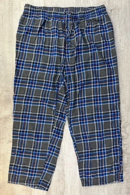 Pantalones de pijama de franela a cuadros Lands End rojo blanco azul gris para hombre XL (real 35X27) Foto 1 de 4