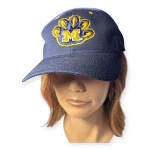 Michigan Wolverines Hat Fitted Zephyr sz 7 1/2 Embroidered Baseball Cap VTG BNWT - Picture 1 of 6