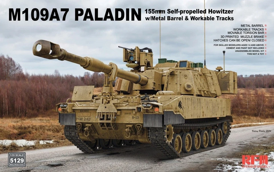 Rye Field Model 5129 1:35th scale M109A7 Paladin Self-Propelled Howitzer - Image 1 of 1