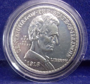 1918 Lincoln Silver Commemorative Half Dollar 50c *DN* - Picture 1 of 2