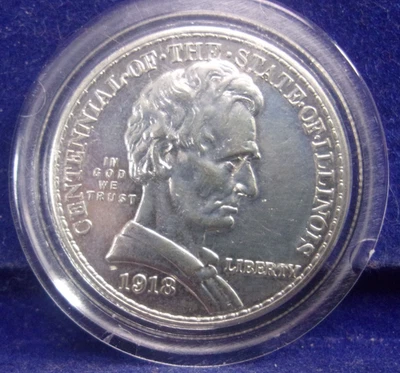 1918 Lincoln Silver Commemorative Half Dollar 50c *DN* - Image 1 of 2