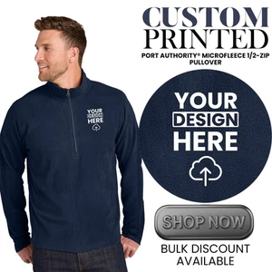 Port Authority Microfleece 1/2-Zip Pullover individuell bedruckt stilvoll Geschenk für Ihn - Bild 1 von 7