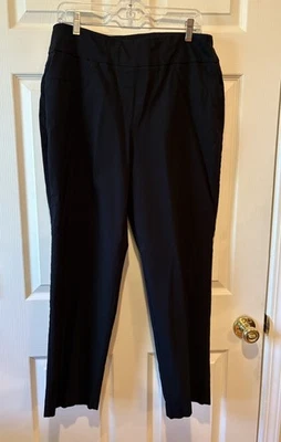Ruby Rd. Women’s Black Pants Pull On Size 16 Rayon Nylon Spandex Straight Leg - Image 1 of 4