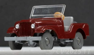 1/87 H0 WIKING Farmer Jeep CJ-5 mit Milchkannen, ~ rotbraun, 1964-1967, sehr gut - Picture 1 of 14