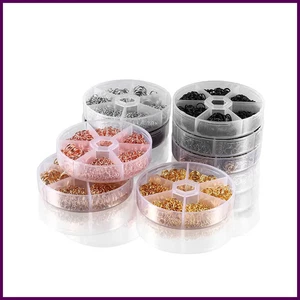 1 Box Gold Bronze Jump Rings Mixed Sizes Split Rings DIY Jewelry Making Kit - Picture 1 of 42