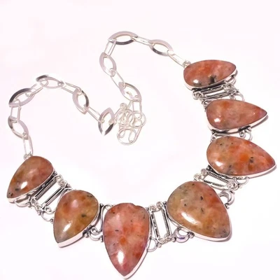 Pietra del sole pietra preziosa fatta a mano anniversario regalo gioielli... - Immagine 1 di 4