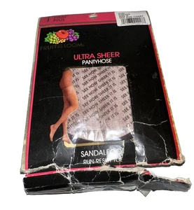 Fruit of The Loom Ultra Sheer Pantyhose Run Resistant Toe Coffee Size B - Picture 1 of 7